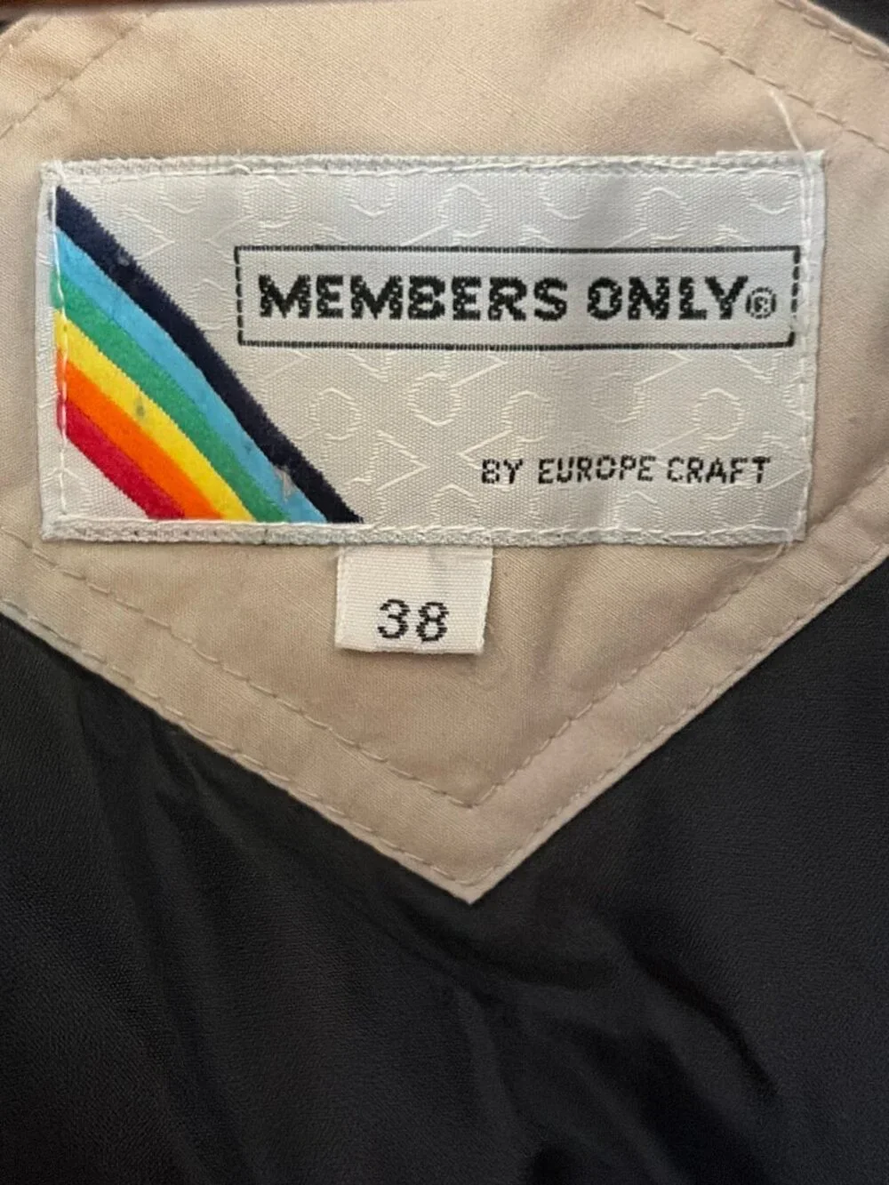 Members Only 80s Down Puffer Jacket Size 38
